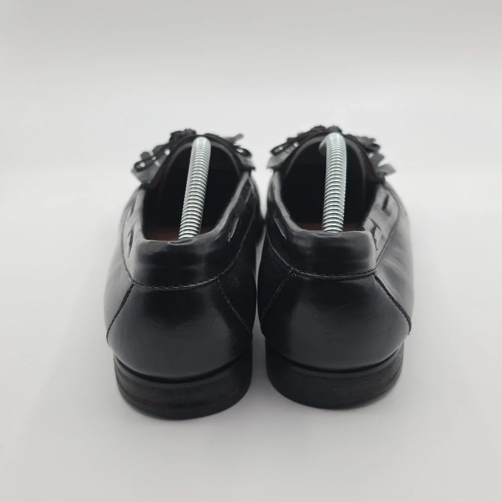 Cole Haan Tassel Kiltie Loafers Mens 10.5 Black Leather Memory Flex K9 03521